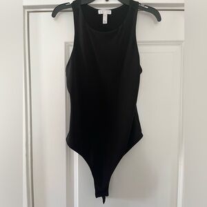 Leith black one piece bodysuit with snaps. Size: small. worn once.